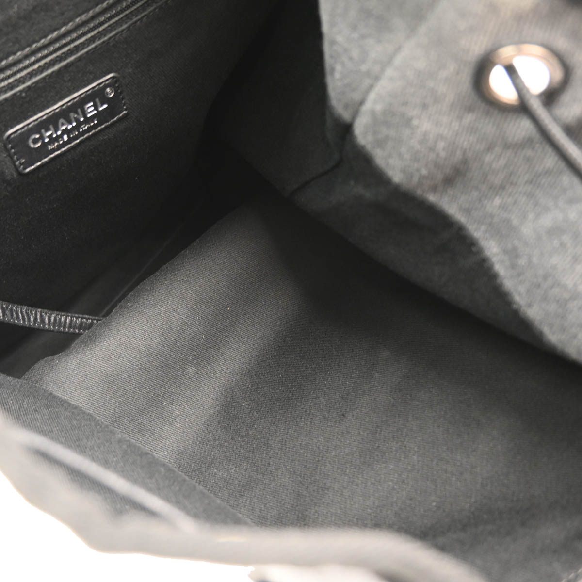 Chanel 2017-2018 Gray Deauville Bucket Backpack