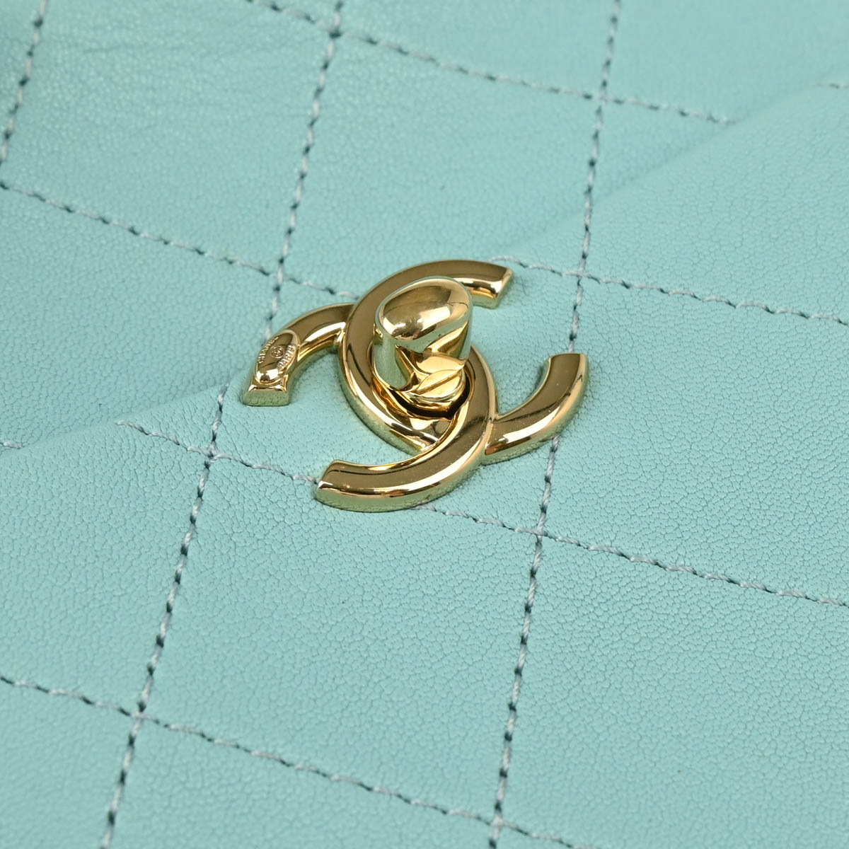 Chanel 2018-2019 Light Blue Goatskin Casual Trip North South Camera Bag