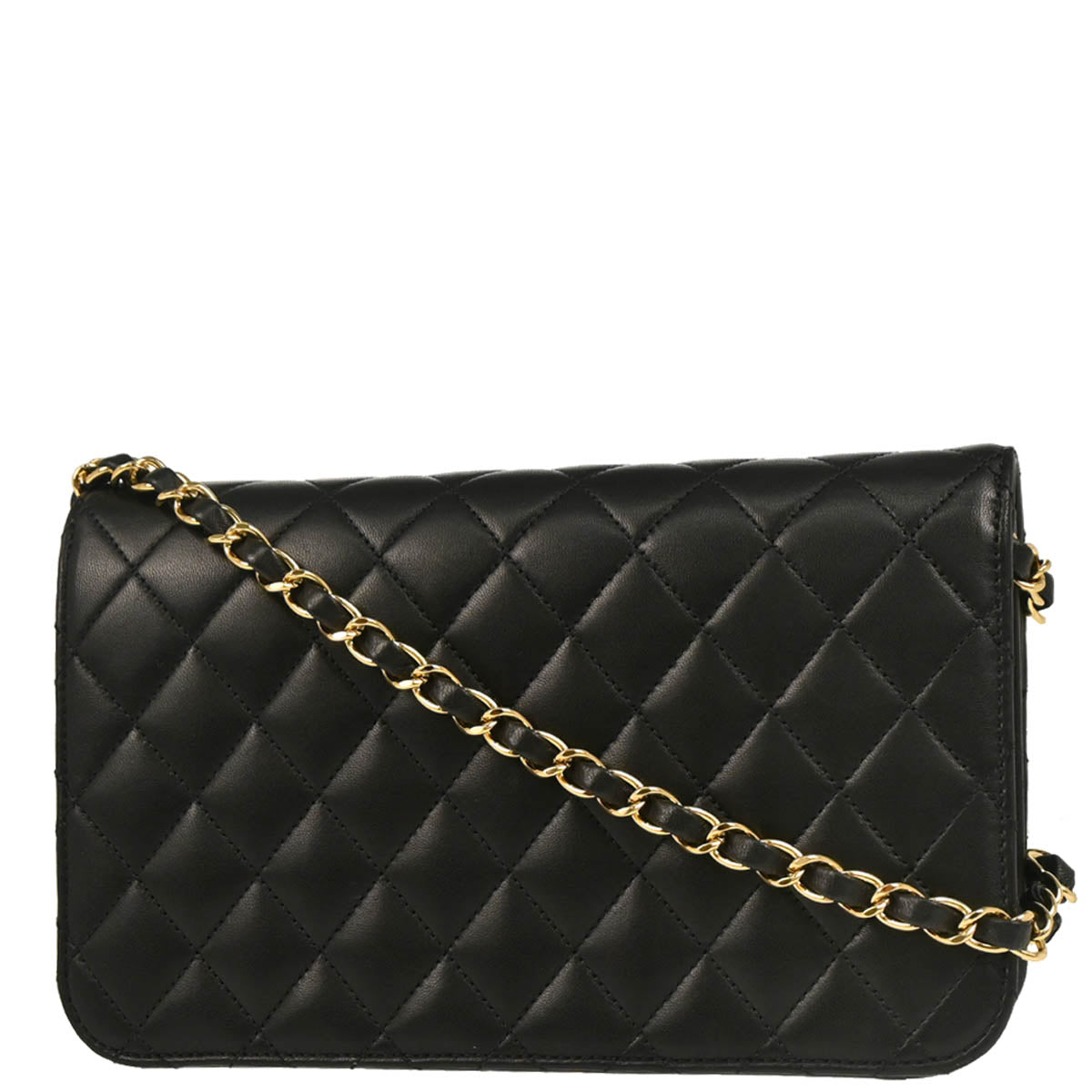 Chanel 2010-2011 Black Lambskin Turnlock Small Full Flap Shoulder Bag