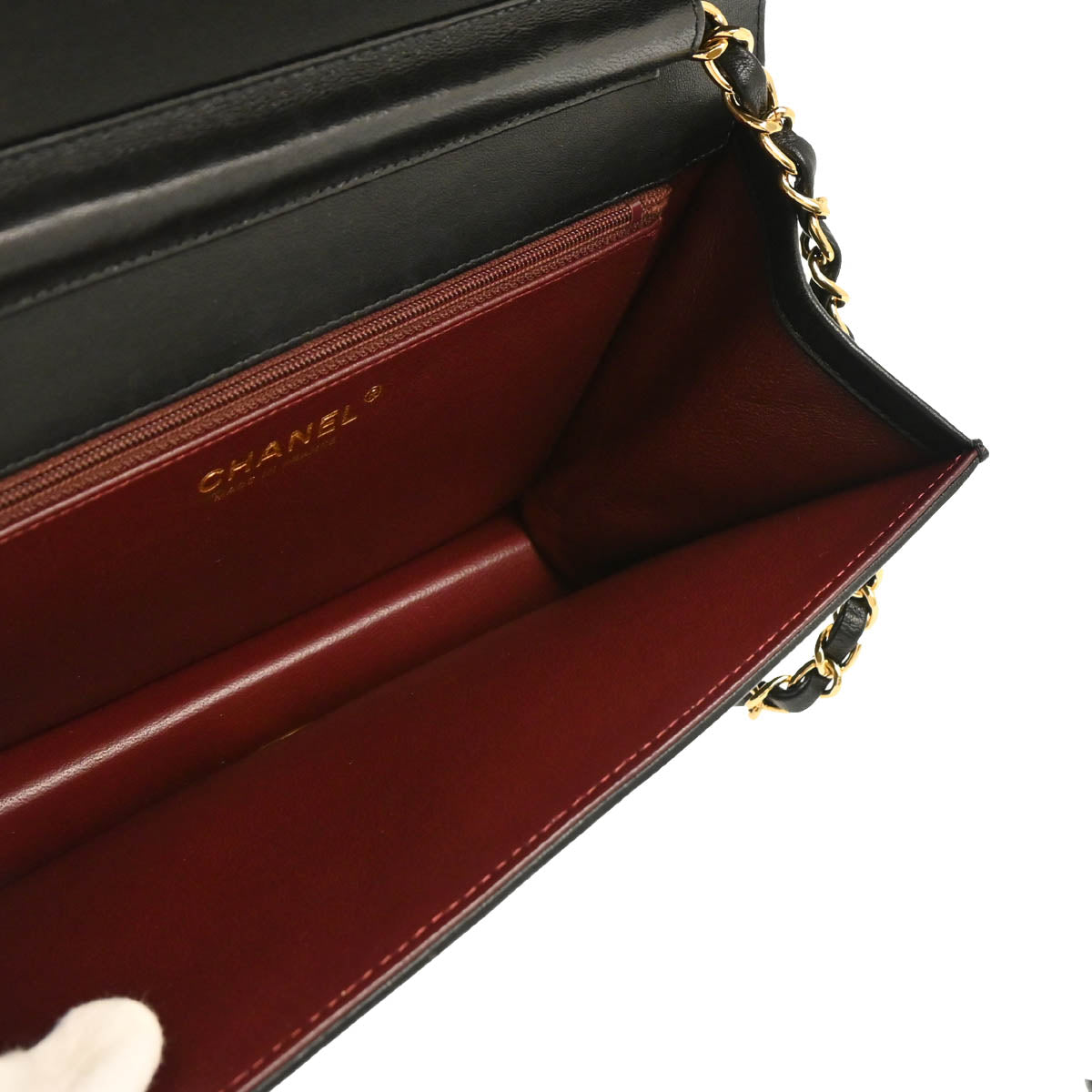 Chanel 2010-2011 Black Lambskin Turnlock Small Full Flap Shoulder Bag
