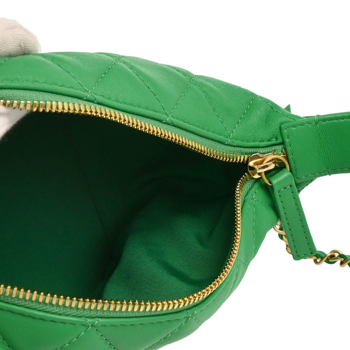 Chanel 2019 Green Lambskin 2way Shoulder Handbag
