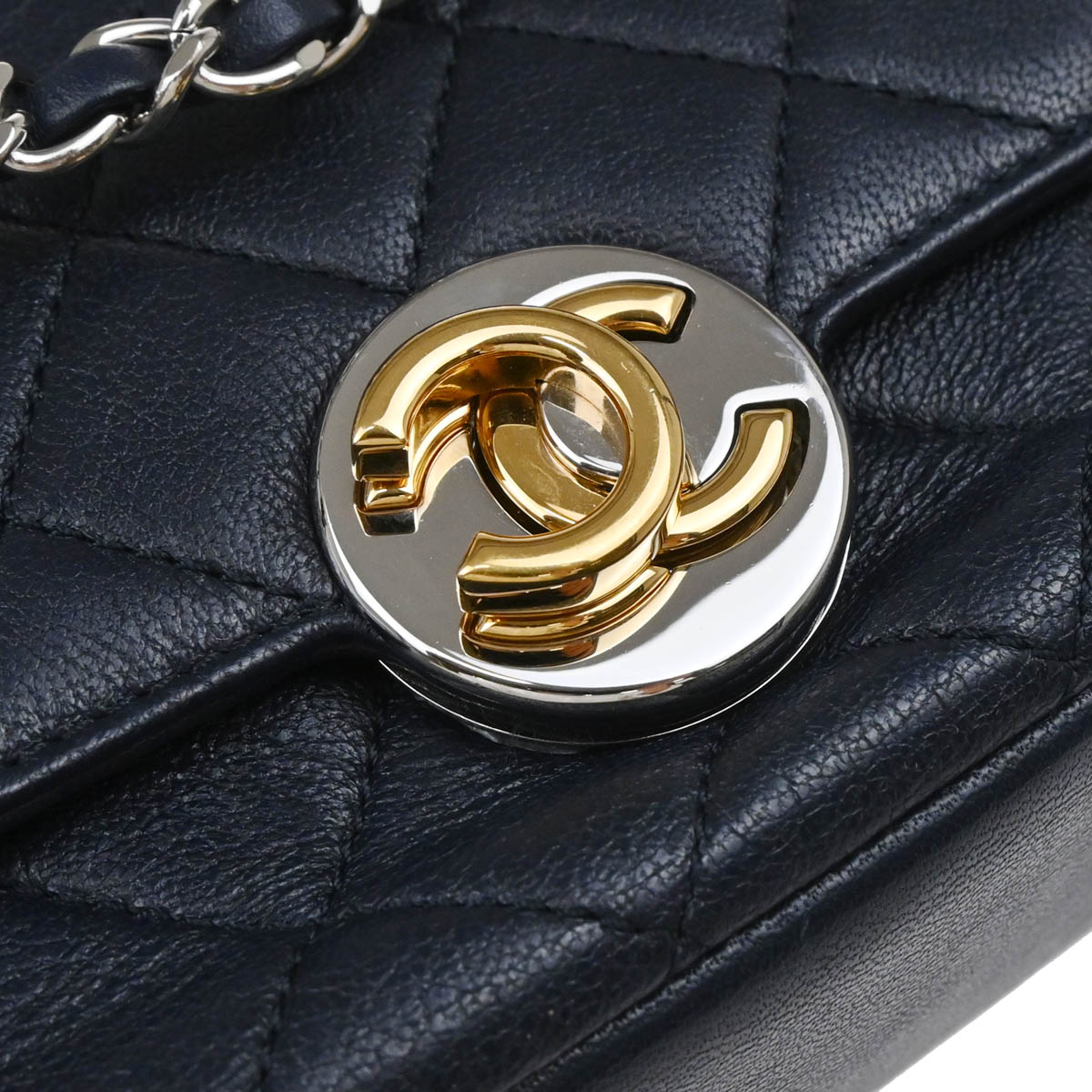 Chanel 2019 Navy Lambskin Camera Bag Mini