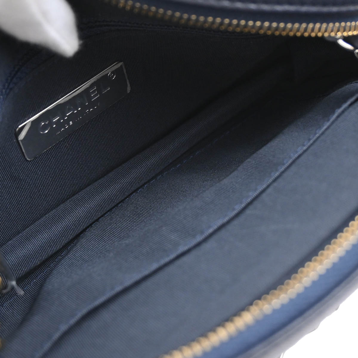 Chanel 2019 Navy Lambskin Camera Bag Mini