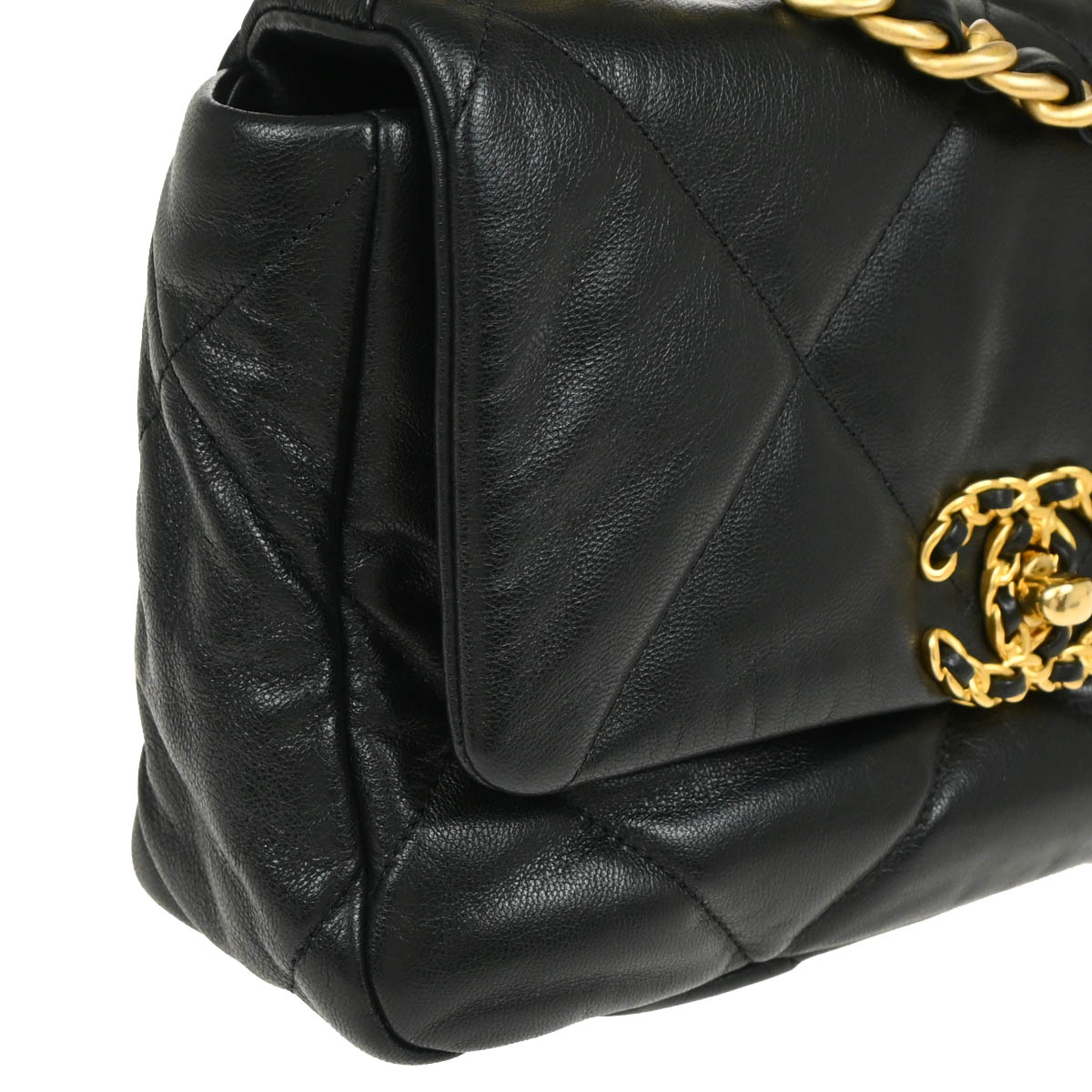Chanel 2019 Black Calfskin Chanel 19 2way Handbag
