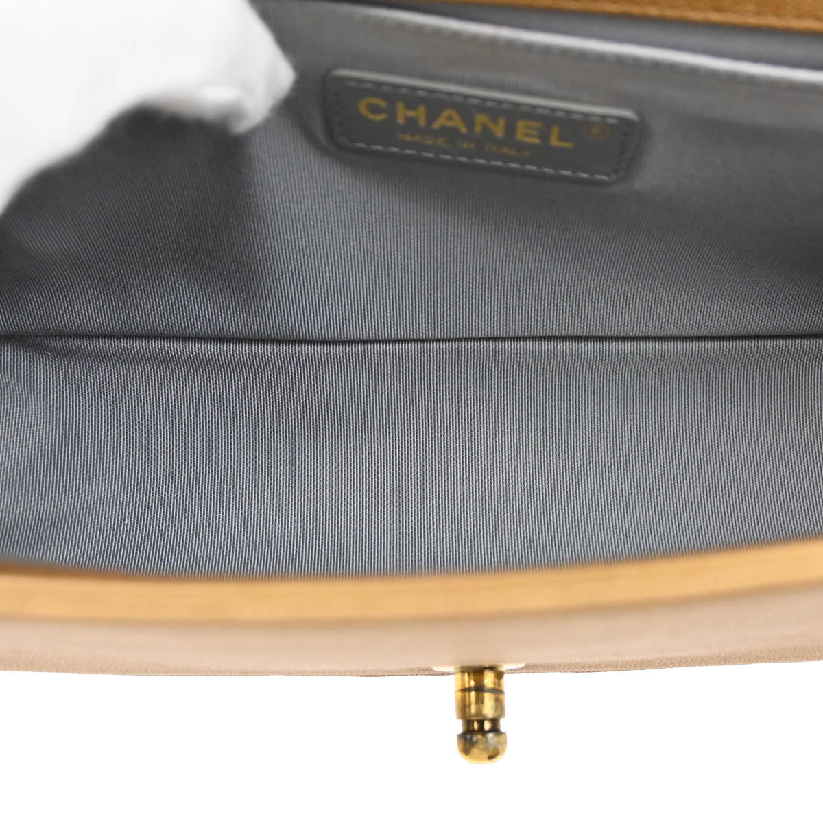 Boy Chanel 2014-2015 Gold Lambskin Medium Shoulder Bag
