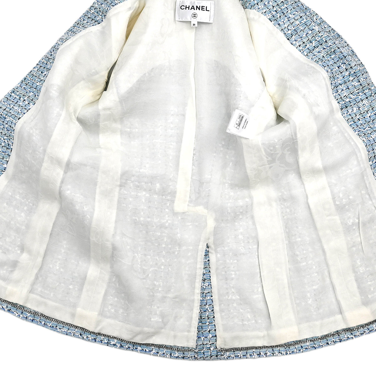 Chanel 2018-2019 Single Breasted Jacket Light Blue #36