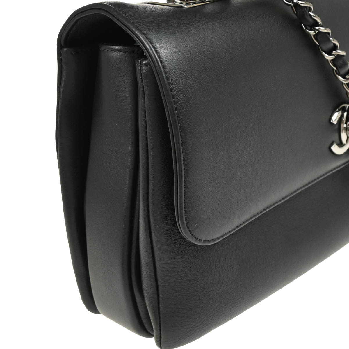 Chanel 2019 Black Calfskin Trendy CC Top Handle 2way Handbag