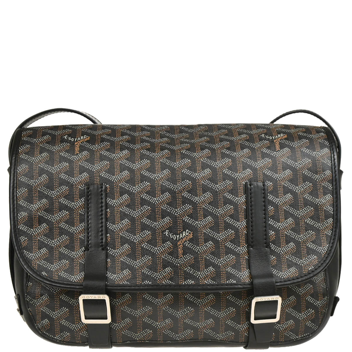 Goyard 2016 Black Belvedere MM Shoulder Bag