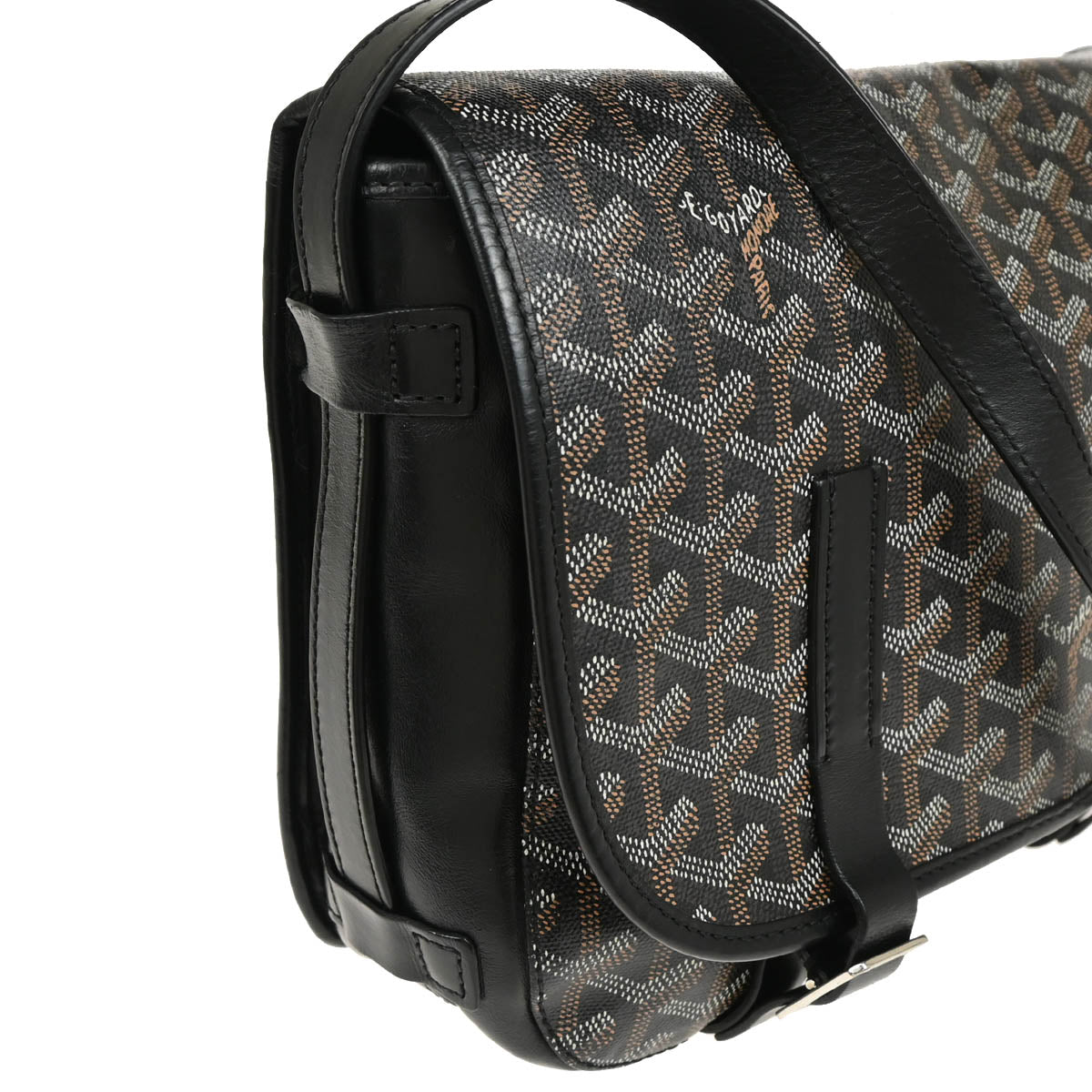 Goyard 2016 Black Belvedere MM Shoulder Bag