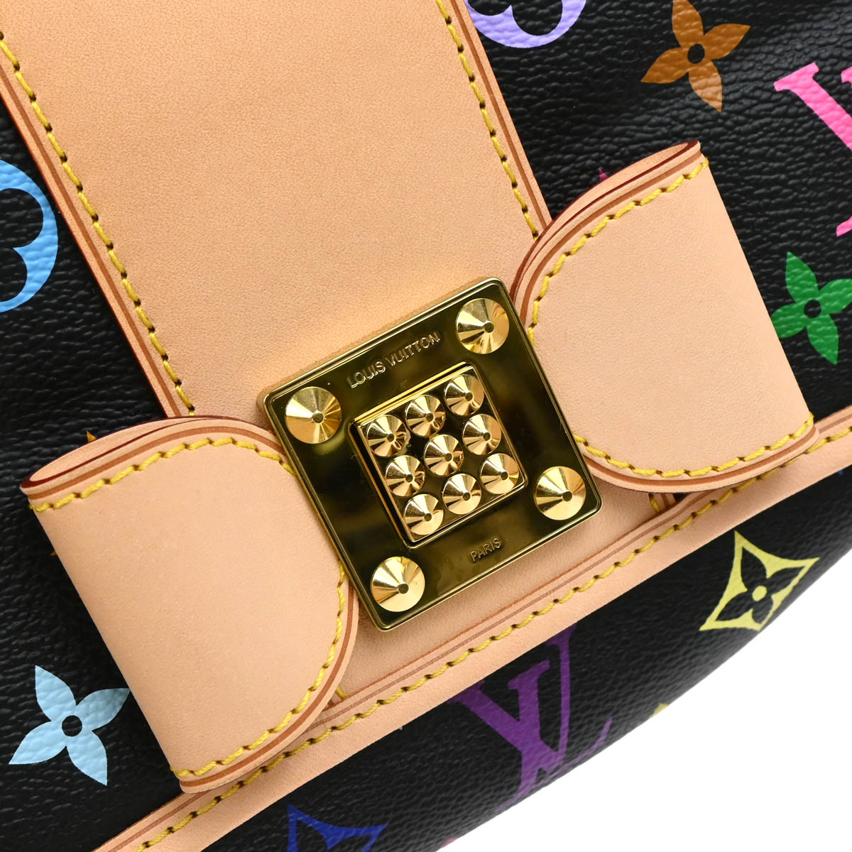 Louis Vuitton 2010 Black Monogram Multicolor Patty Handbag M40306