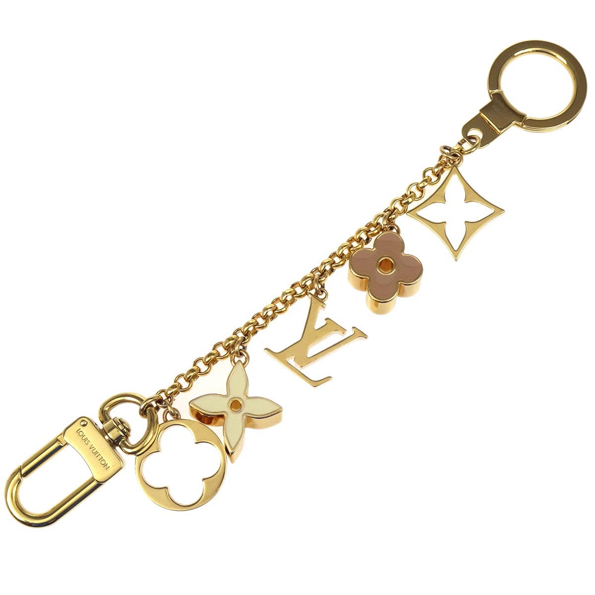 Louis Vuitton Chain Fleur De Monogram Bag Charm M65111 Small Good