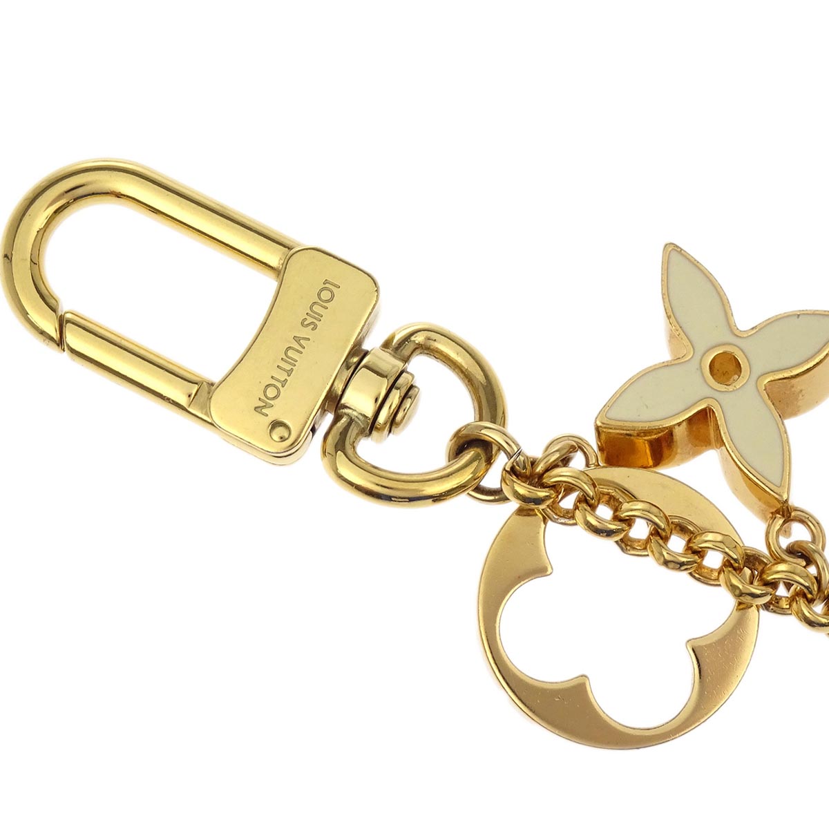 Louis Vuitton Chain Fleur De Monogram Bag Charm M65111 Small Good