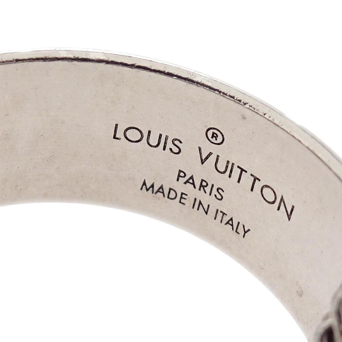 Louis Vuitton Monogram Ring Necklace Silver M62485 #M