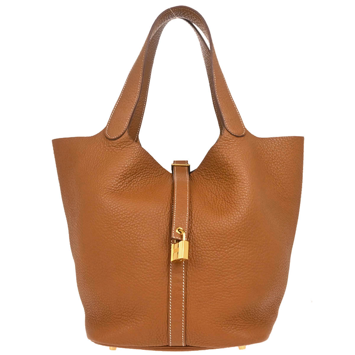 Hermes 2019 Gold Taurillon Clemence Picotin Lock 26 GM Handbag