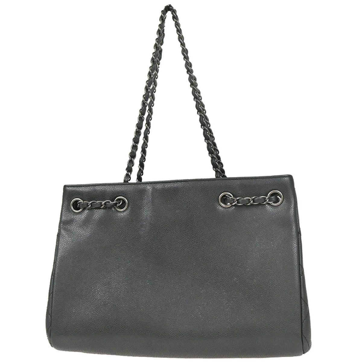 Chanel 2016-2017 Gray Caviar Tote Bag