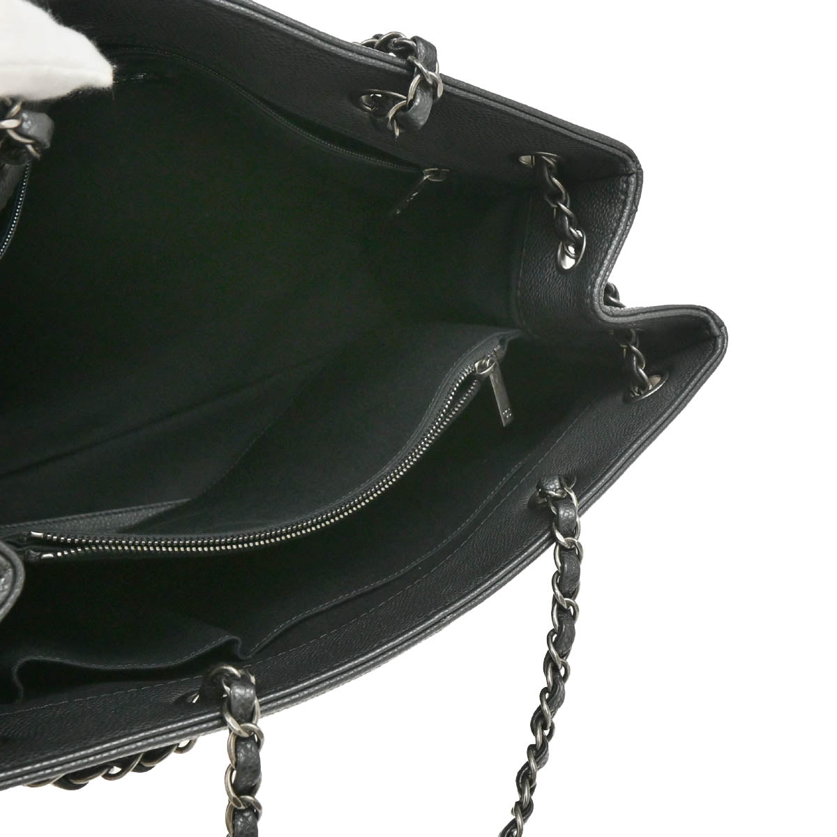 Chanel 2016-2017 Gray Caviar Tote Bag
