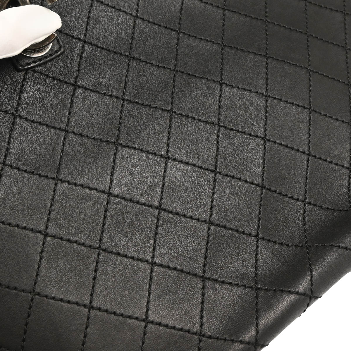 Chanel 2015-2016 Black Calfskin 2way Tote Shoulder Handbag