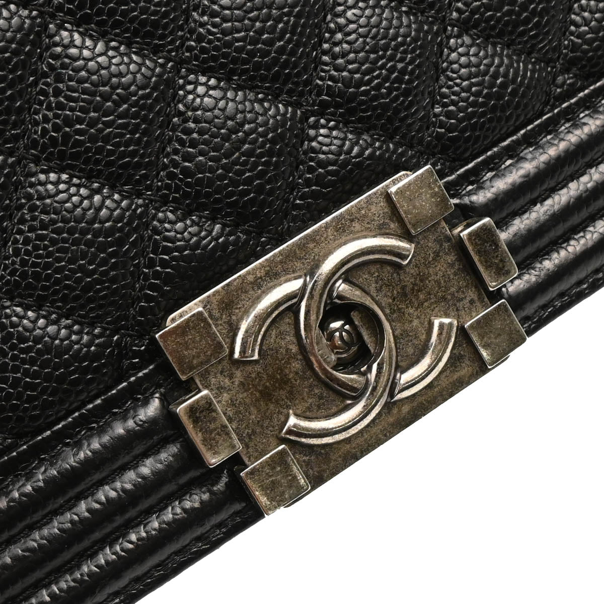 Boy Chanel 2014-2015 Black Caviar Medium Shoulder Bag