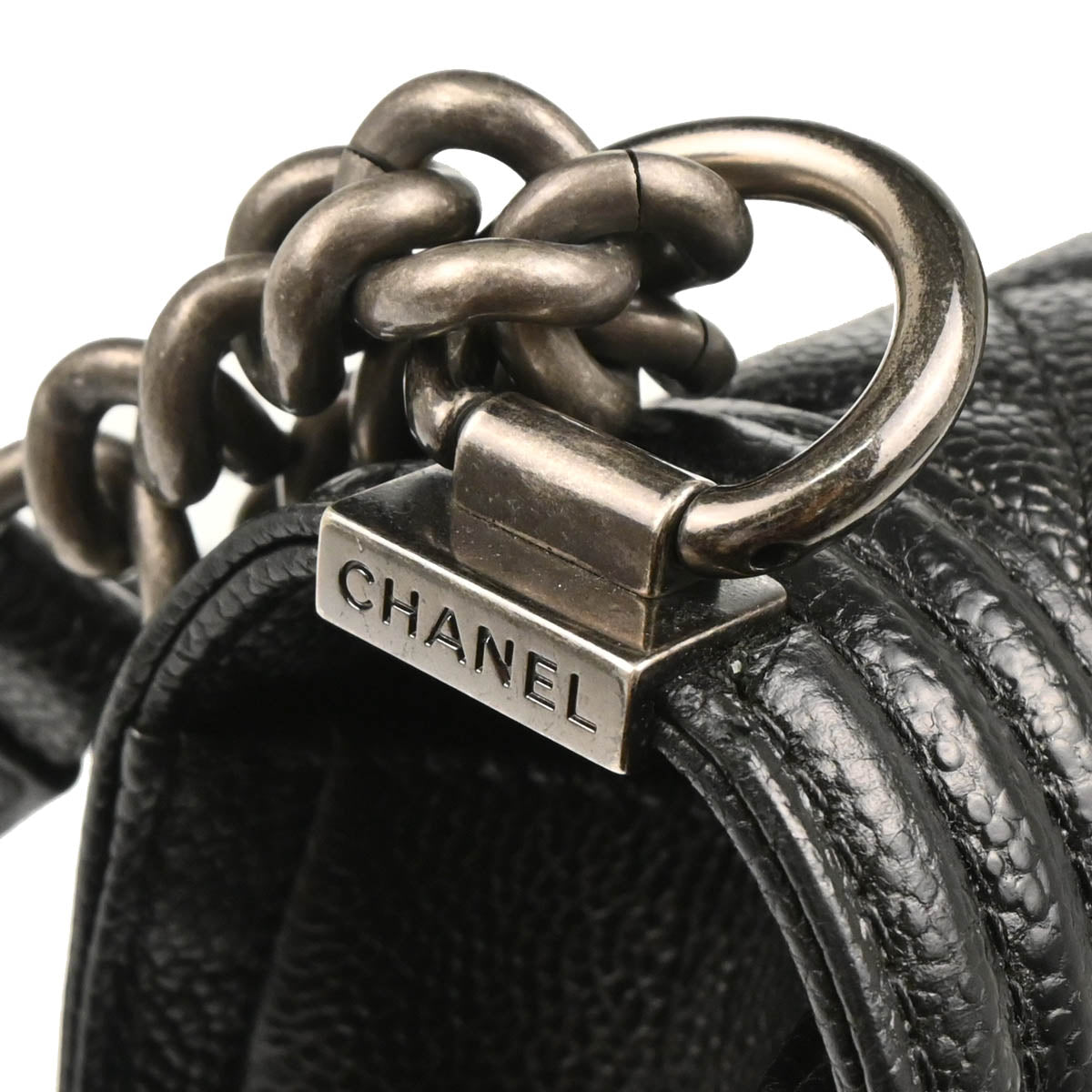 Boy Chanel 2014-2015 Black Caviar Medium Shoulder Bag