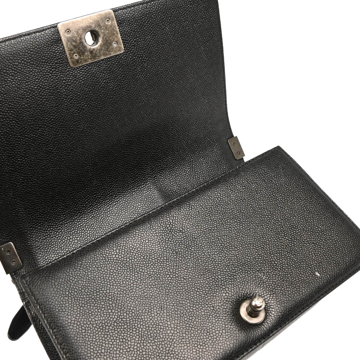 Boy Chanel 2014-2015 Black Caviar Medium Shoulder Bag