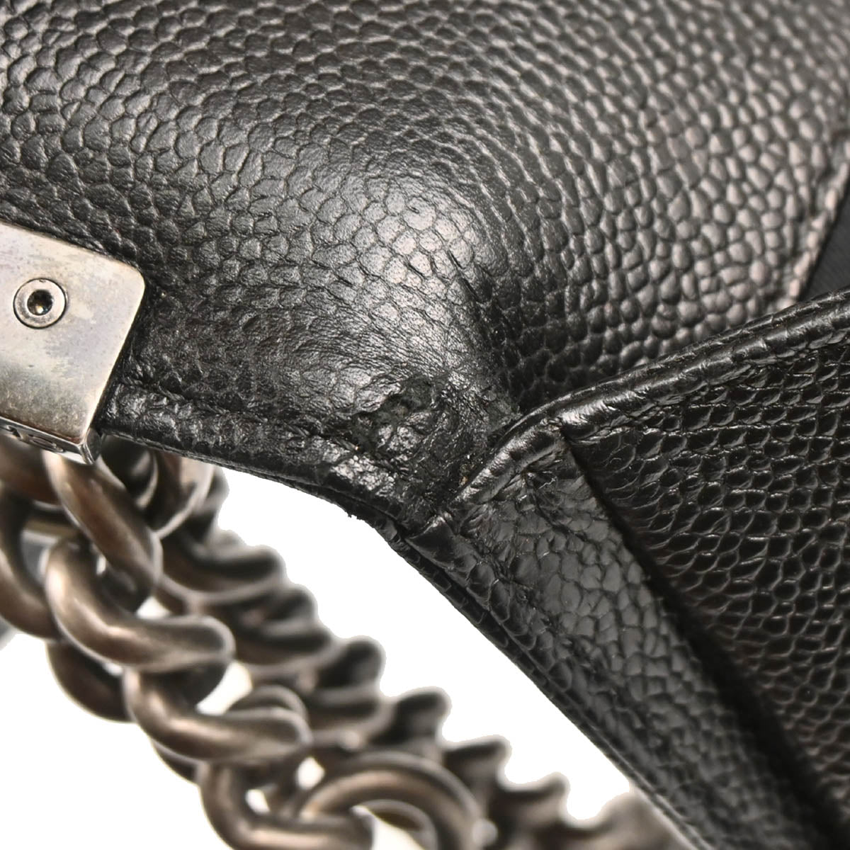 Boy Chanel 2014-2015 Black Caviar Medium Shoulder Bag
