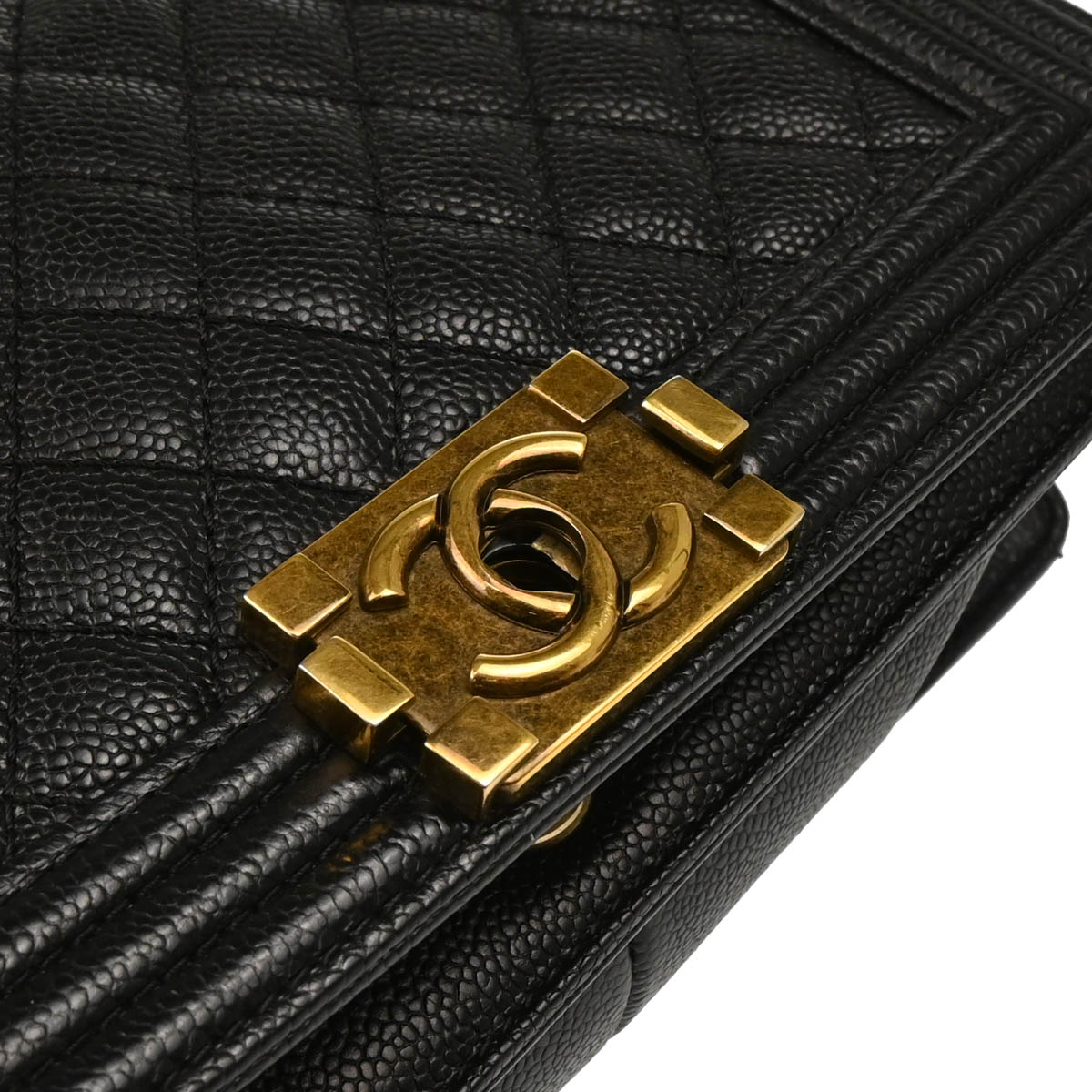 Boy Chanel 2014 Black Caviar Medium Shoulder Bag