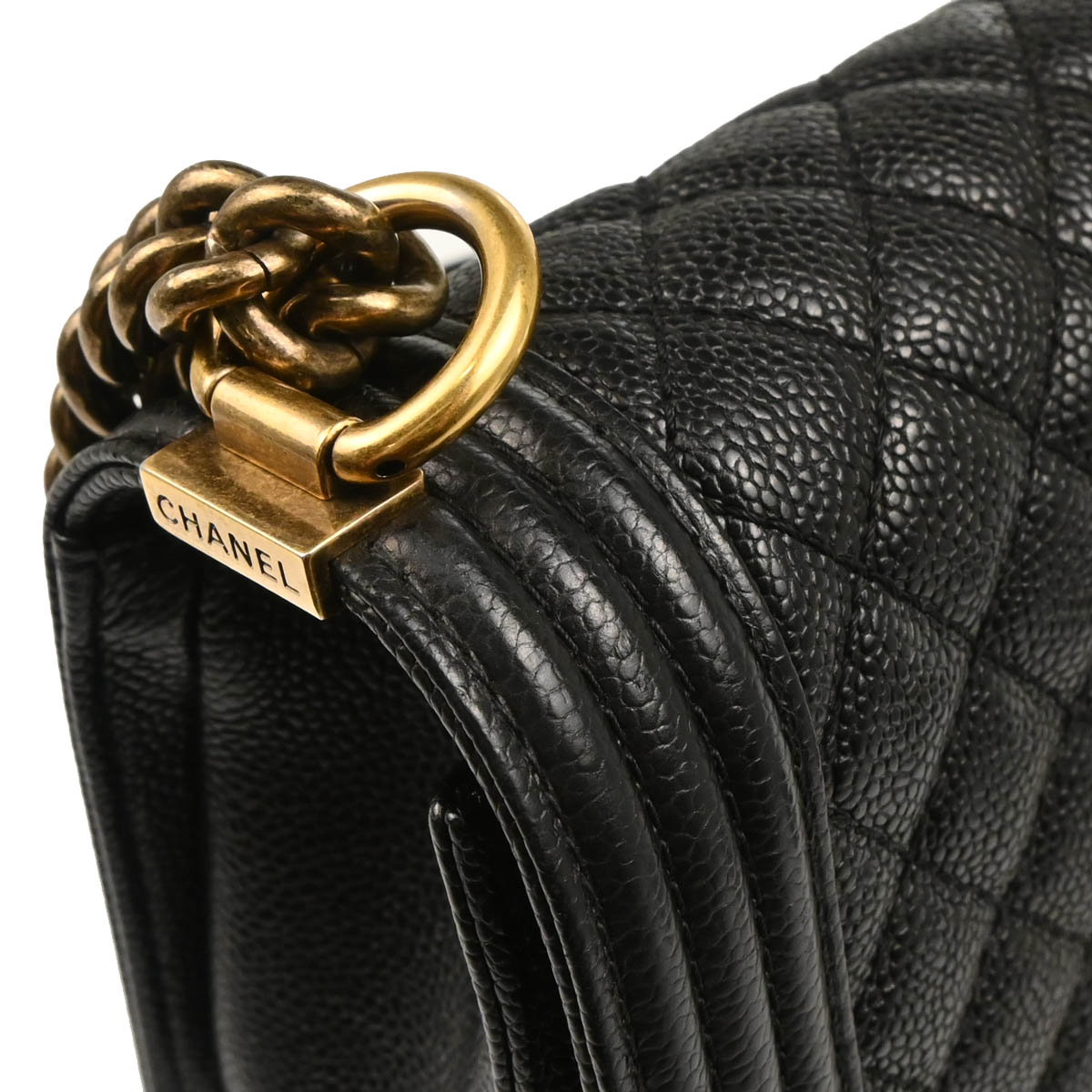 Boy Chanel 2014 Black Caviar Medium Shoulder Bag