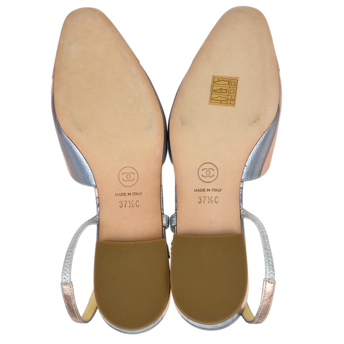 Chanel * Pink Leather Shoes Sandals #37