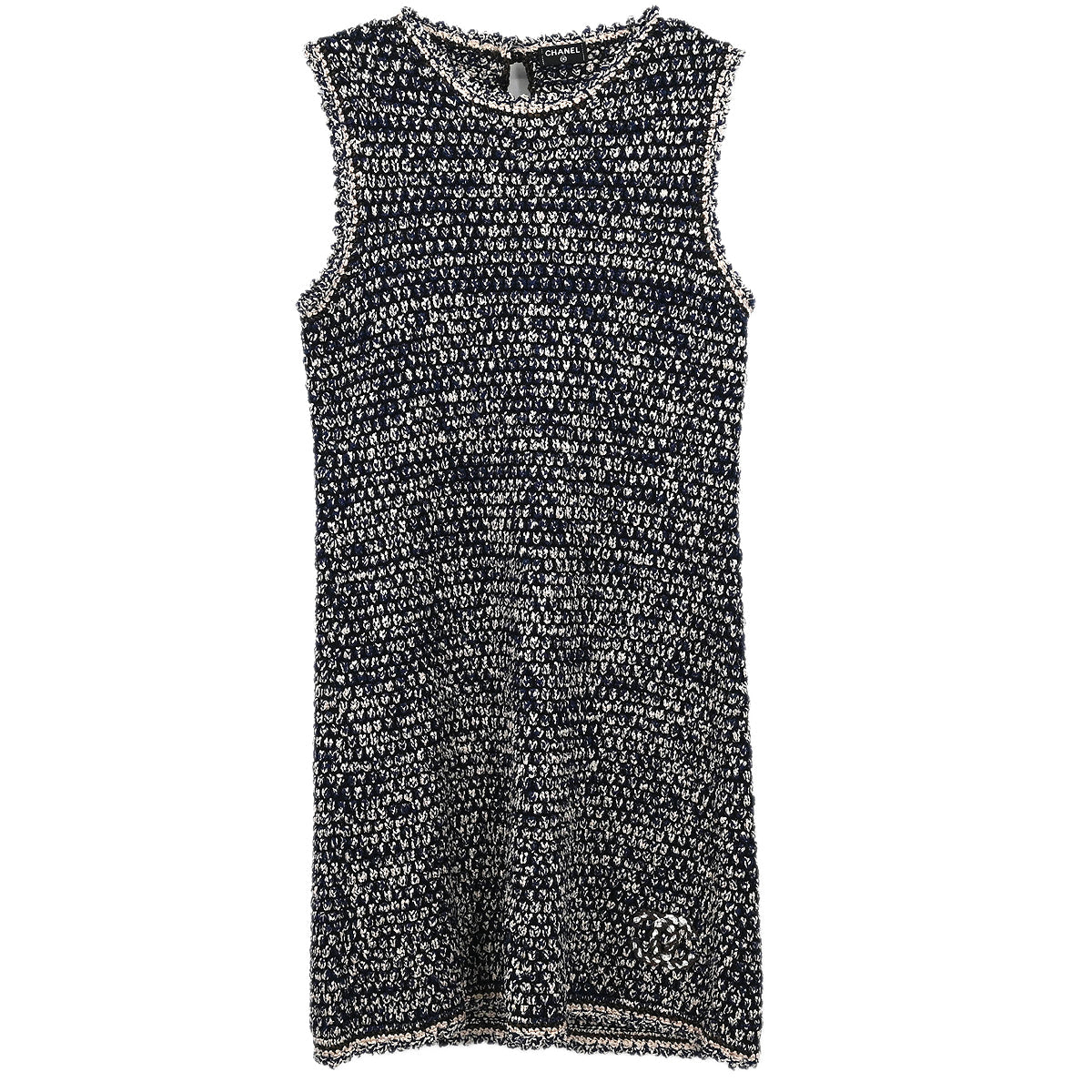 Chanel 2010 Setup Suit Jacket Sleeveless Dress Navy #34