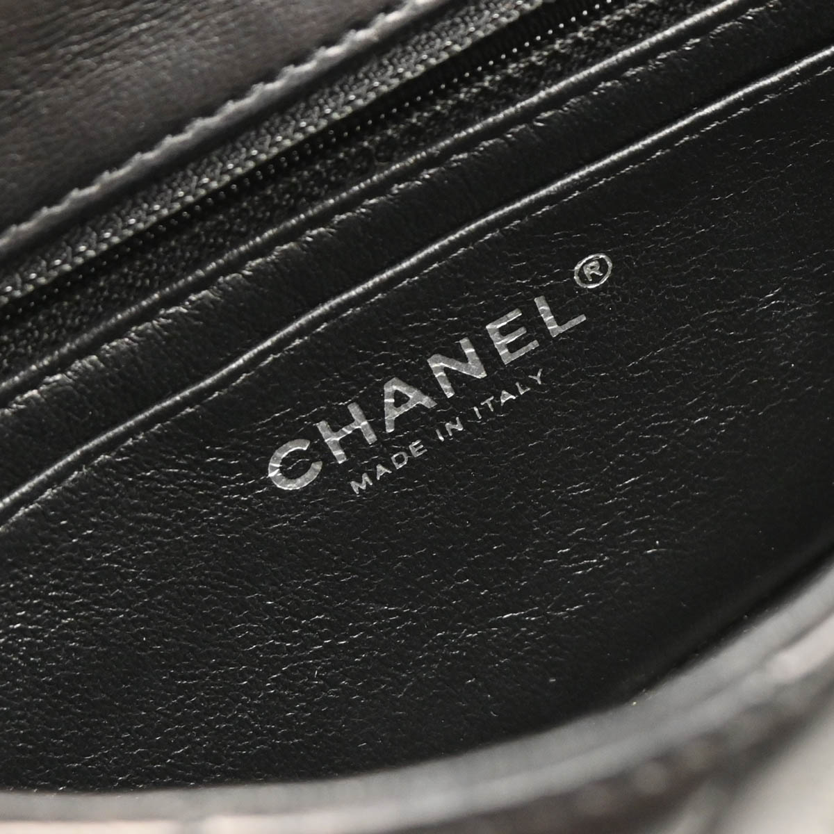 Chanel 2014 Black Lambskin Classic Flap Shoulder Bag