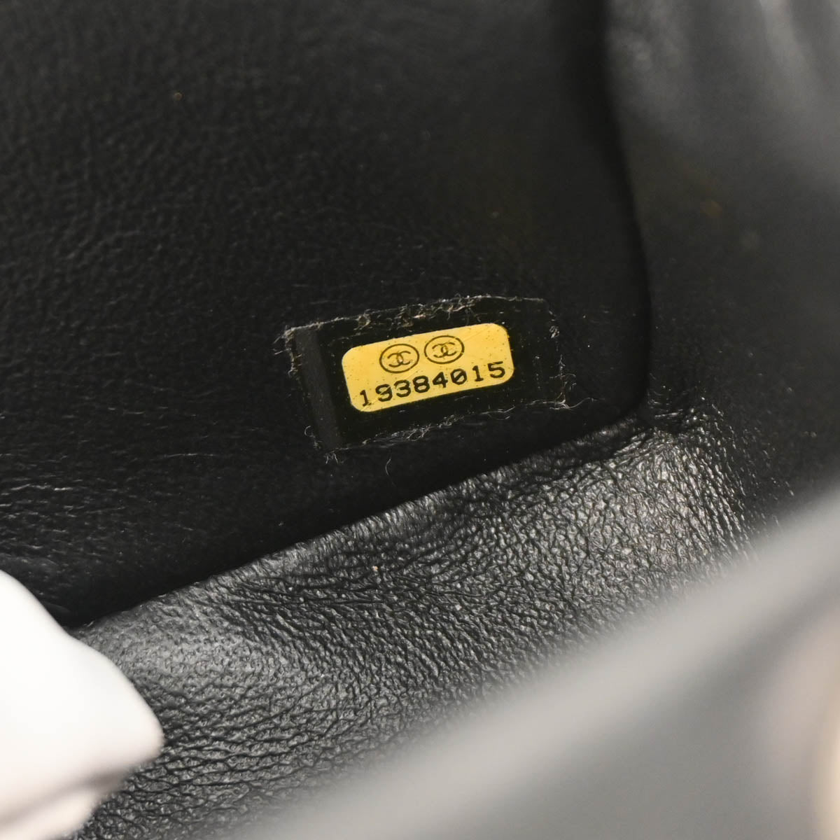 Chanel 2014 Black Lambskin Classic Flap Shoulder Bag