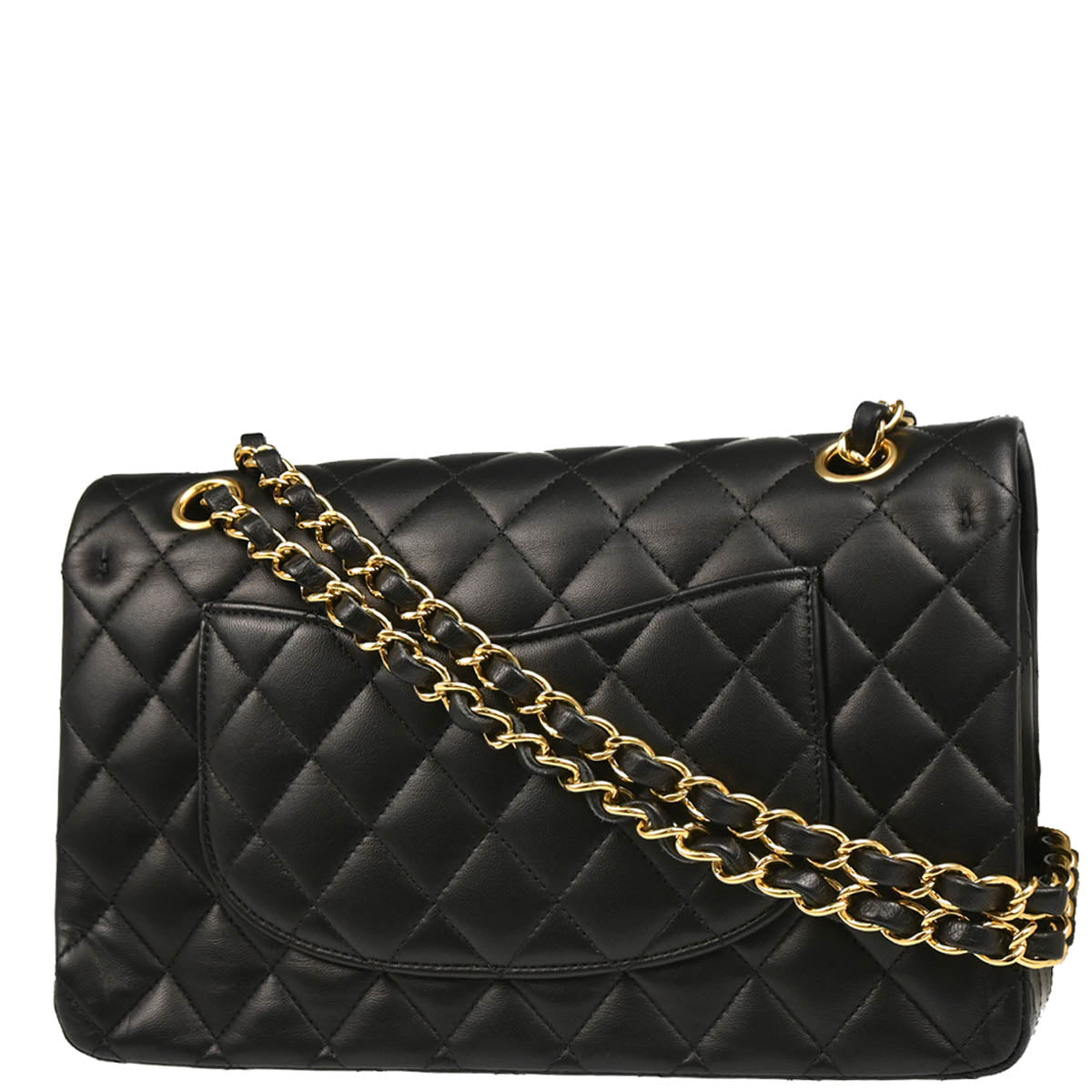Chanel 2018 Black Lambskin Medium Classic Double Flap Shoulder Bag