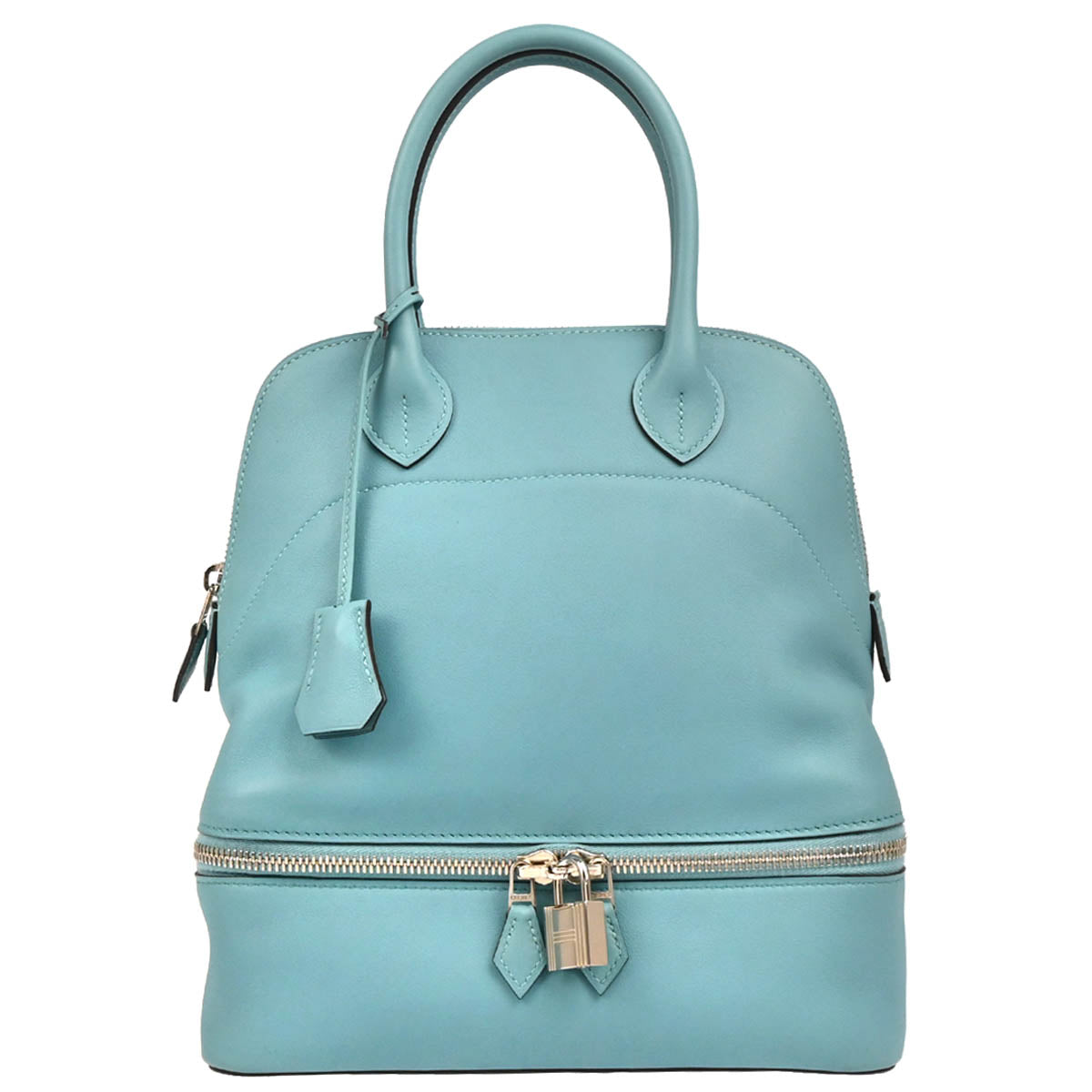 Hermes 2015 Blue Atoll Swift Bolide Secret Handbag