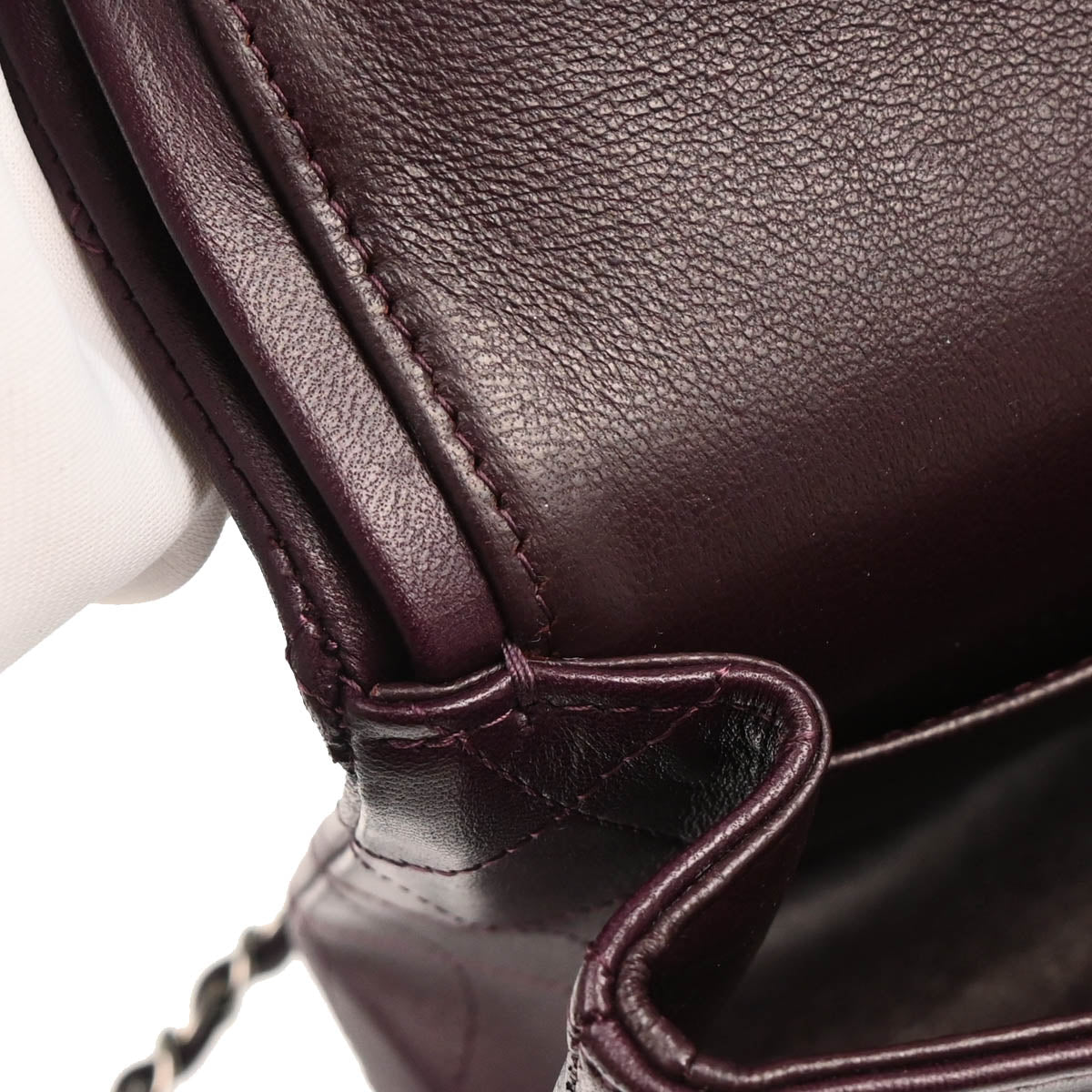 Chanel 2011 Purple Lambskin Medium Classic Double Flap Shoulder Bag