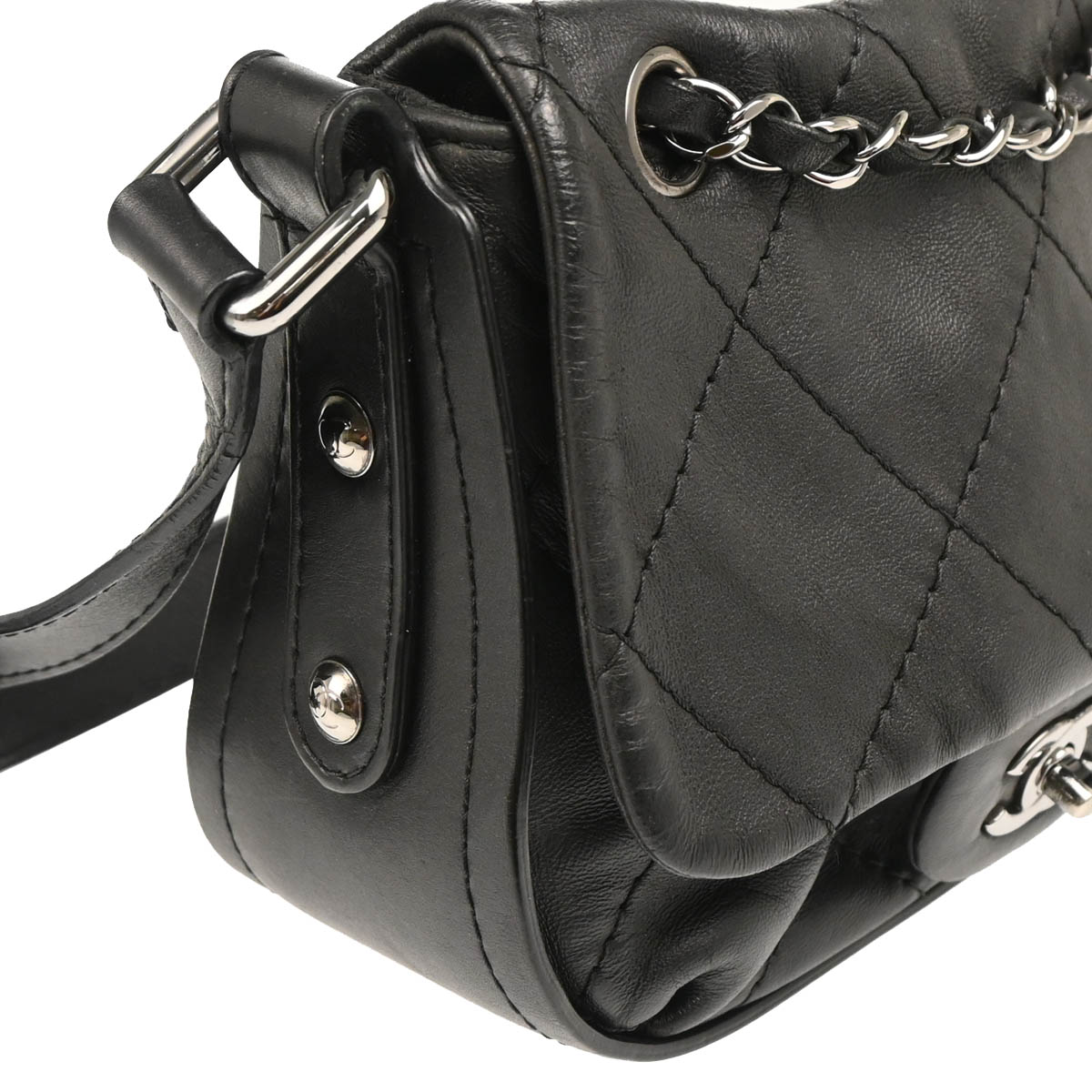 Chanel 2011 Black Calfskin 2way Shoulder Handbag