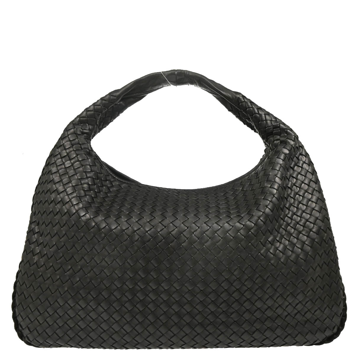 Bottega Veneta Black Intrecciato Hobo Handbag