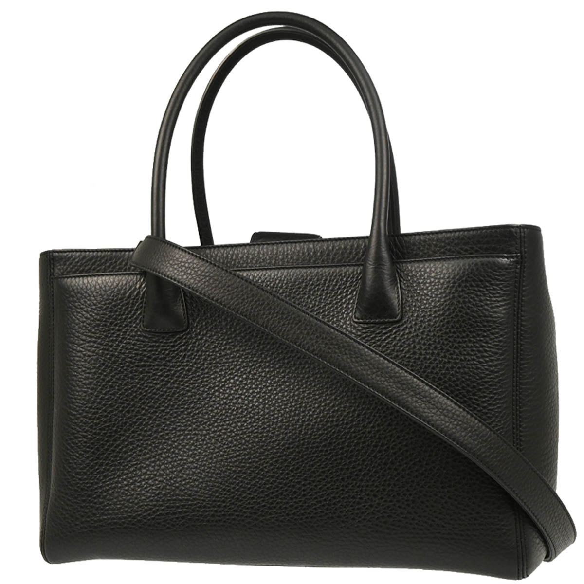 Chanel 2014 Black Deerskin Executive Cerf Tote Bag 2way