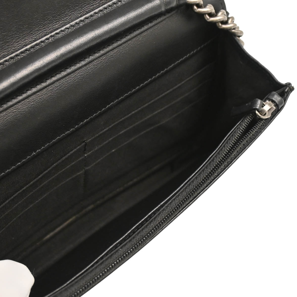 Boy Chanel 2019 Black Caviar Chevron Wallet on Chain WOC