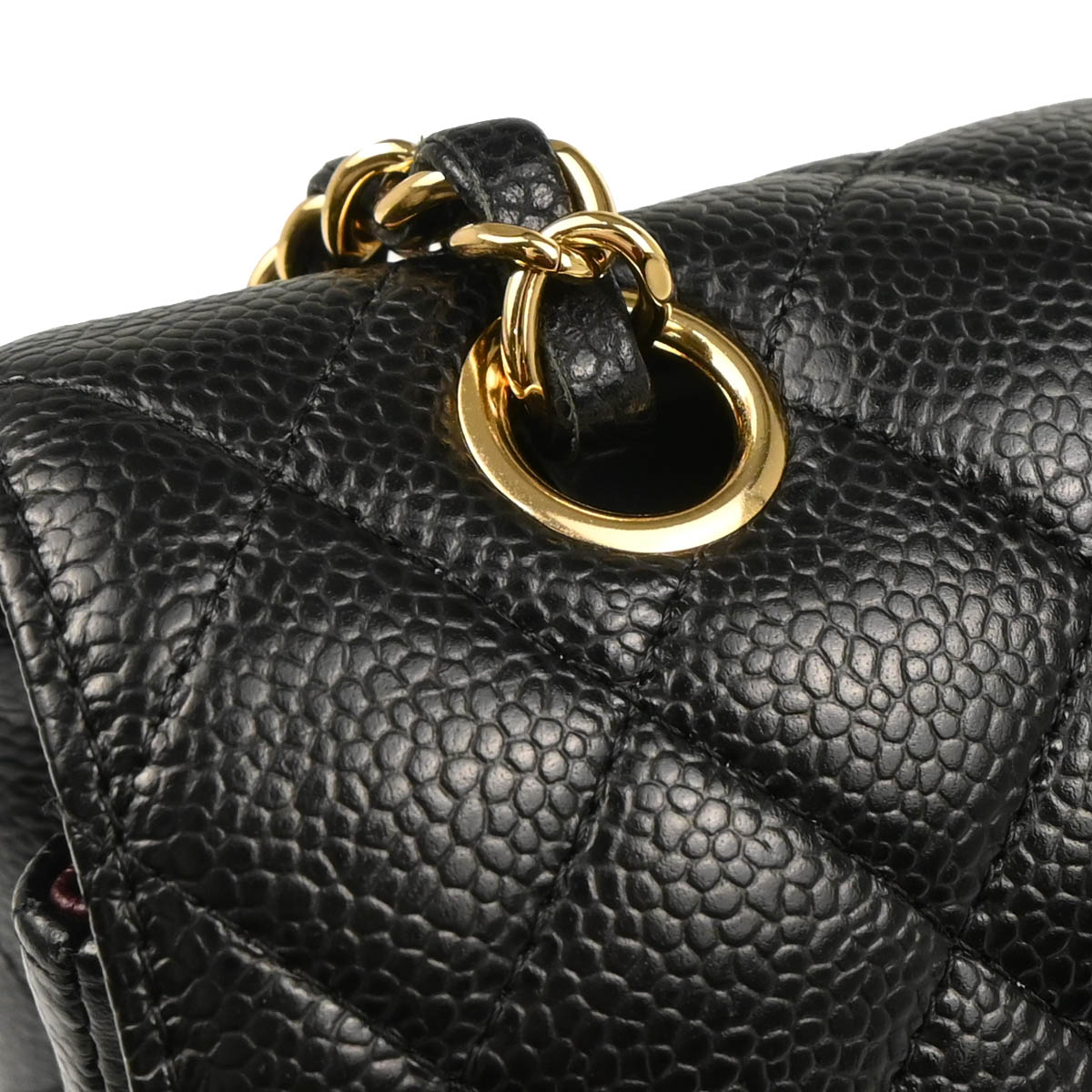 Chanel 2015-2016 Black Caviar Medium Classic Double Flap Shoulder Bag
