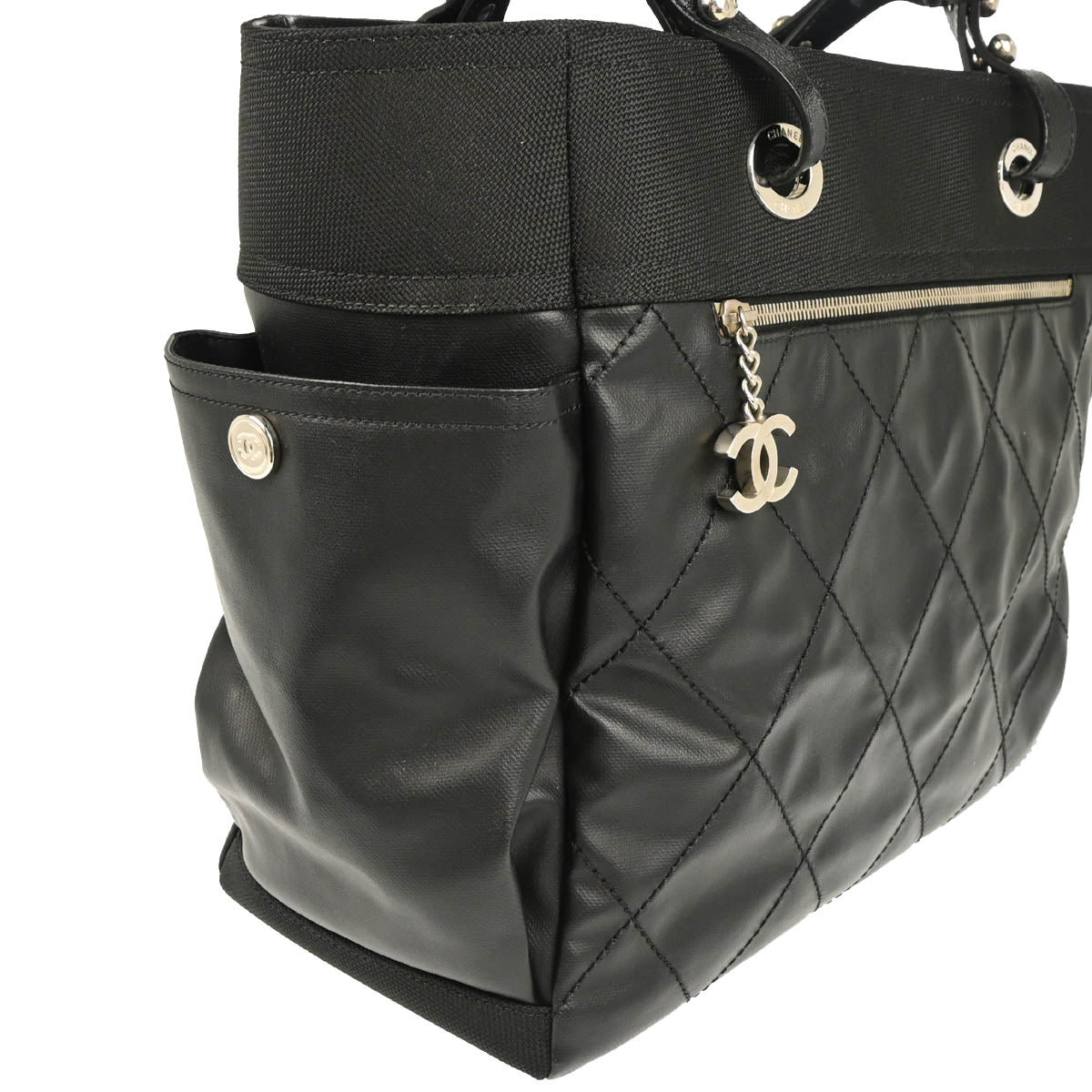 Chanel 2012-2013 Black Leather Paris-Biarritz GM Tote Handbag