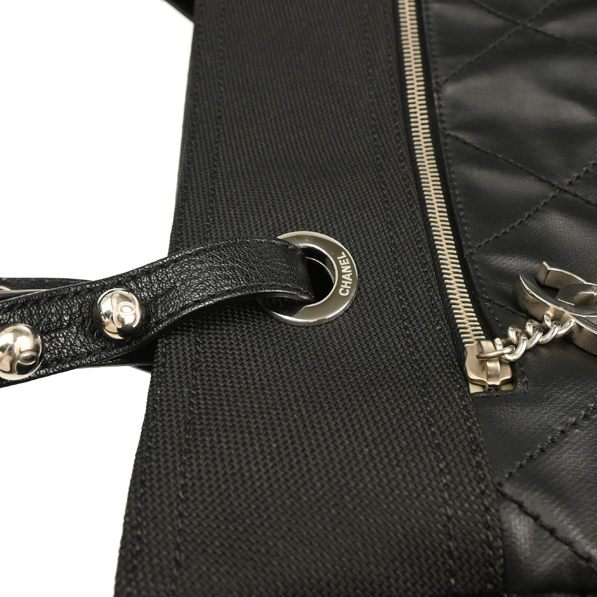 Chanel 2012-2013 Black Leather Paris-Biarritz GM Tote Handbag