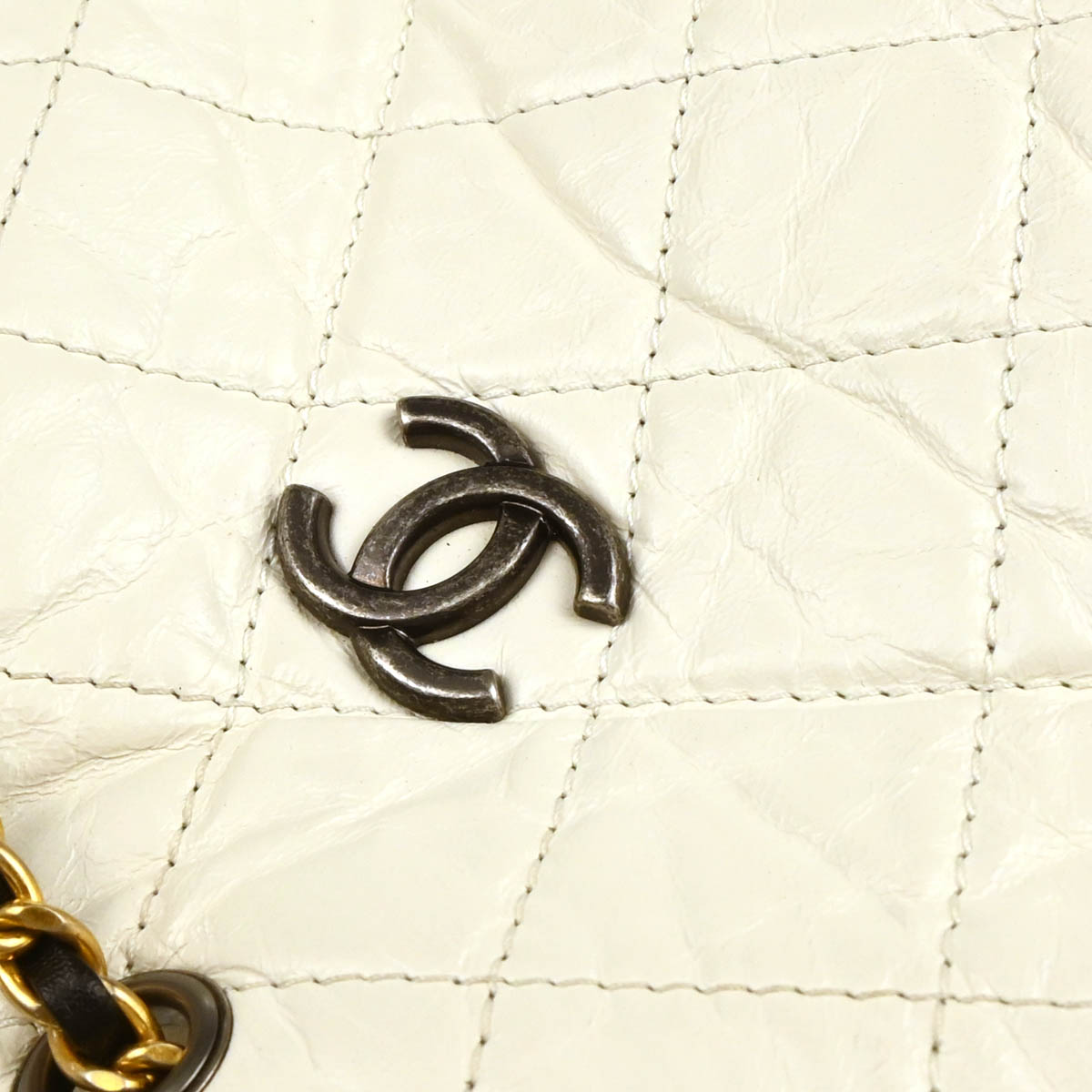 Chanel 2017-2018 White Black Lambskin Calfskin Gabrielle Backpack