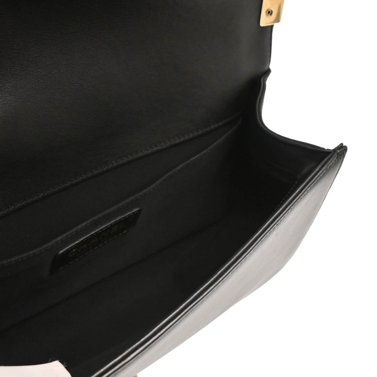 Boy Chanel 2017 Black Gold Lambskin Medium Shoulder Bag