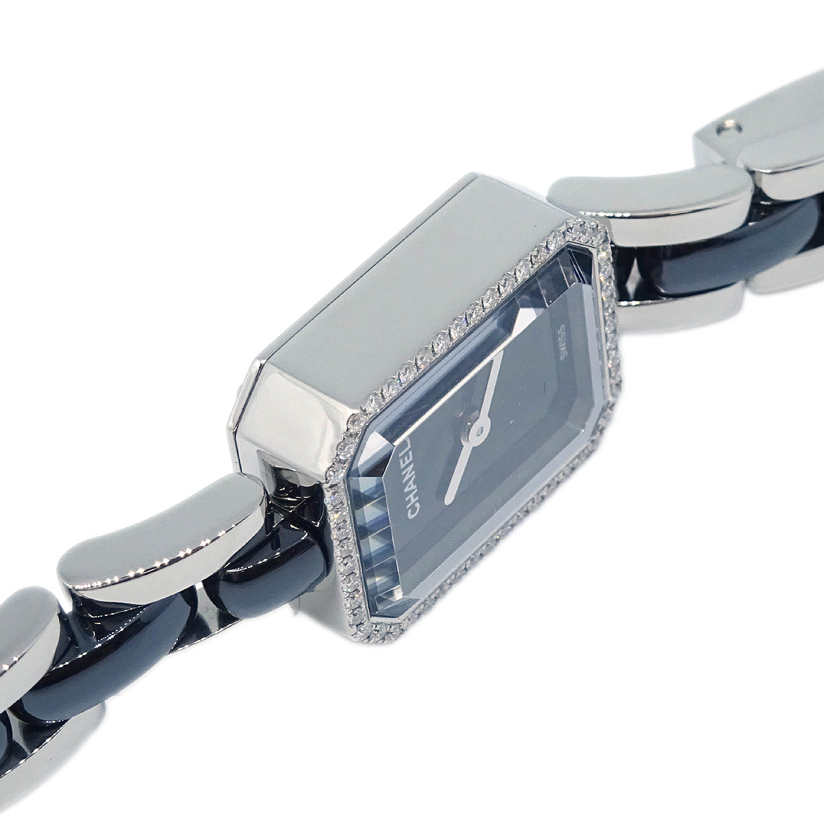 Chanel Premiere H2163 Quartz Watch Ceramic SS Diamond