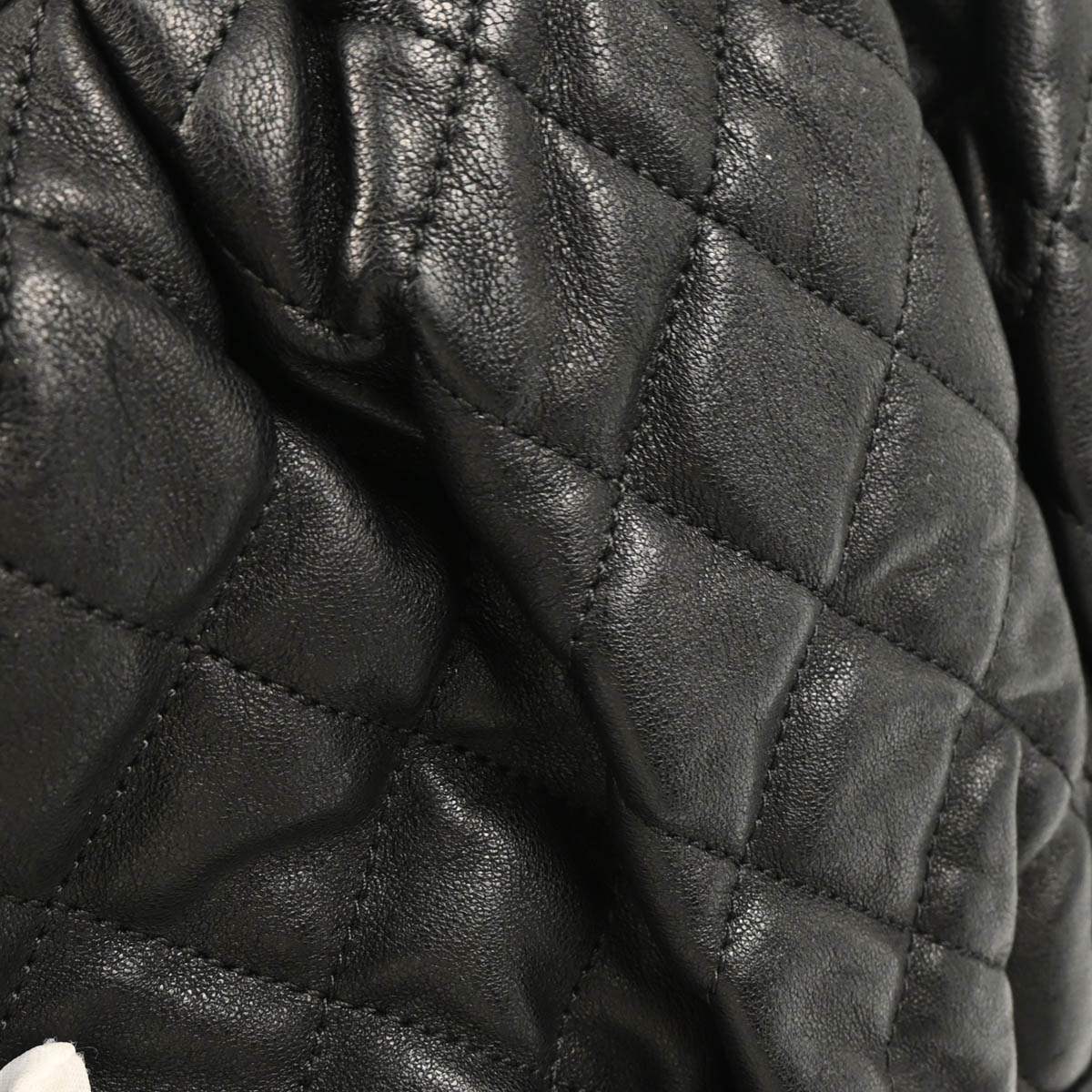 Chanel 2011 Black Lambskin Around Chain Shoulder Bag