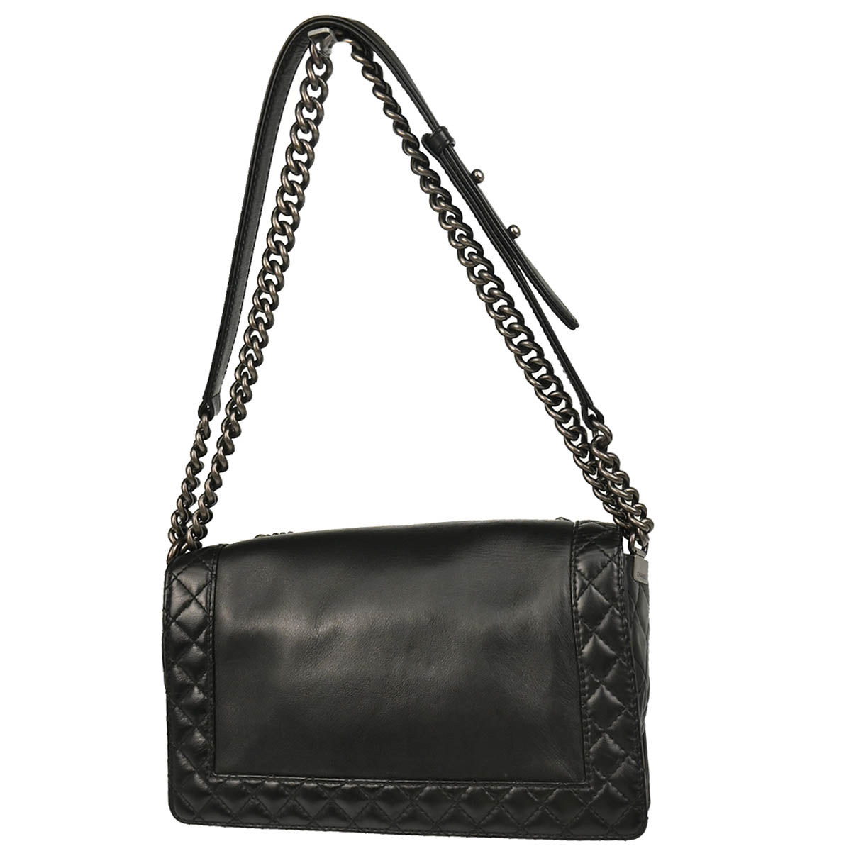 Boy Reverso Chanel 2013-2014 Black Lambskin Medium Shoulder Bag