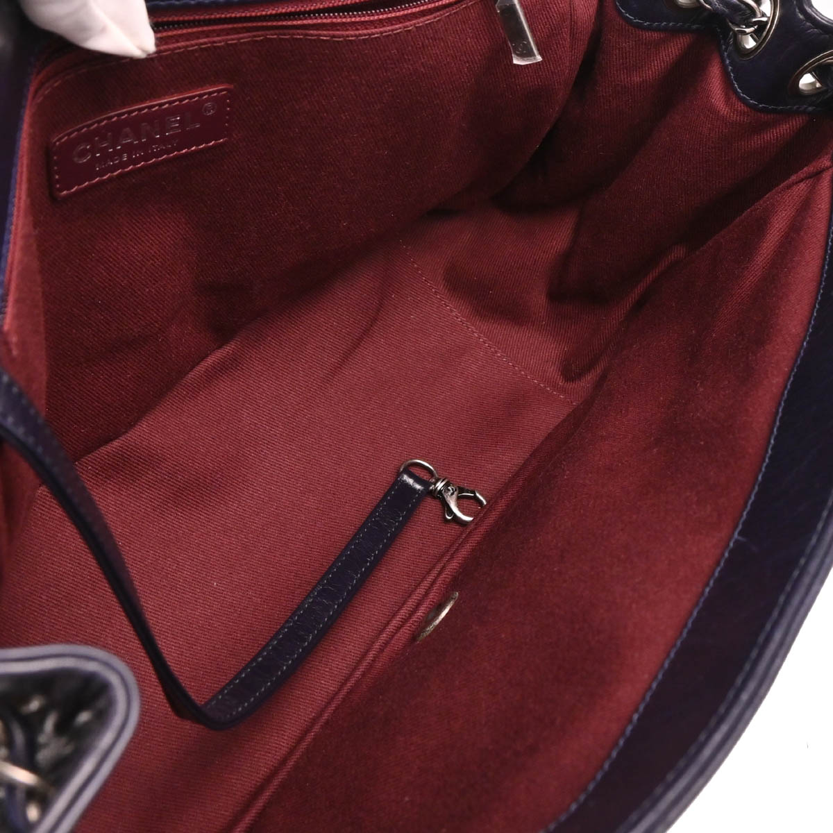 Chanel 2015-2016 Navy Lambskin Shoulder Bag