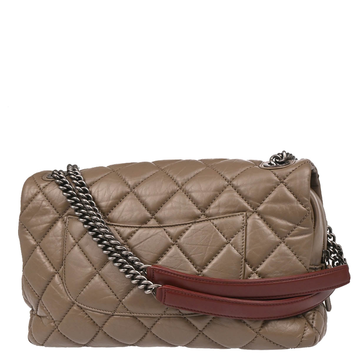 Chanel 2013-2014 Brown Calfskin Duo Color Shoulder Bag