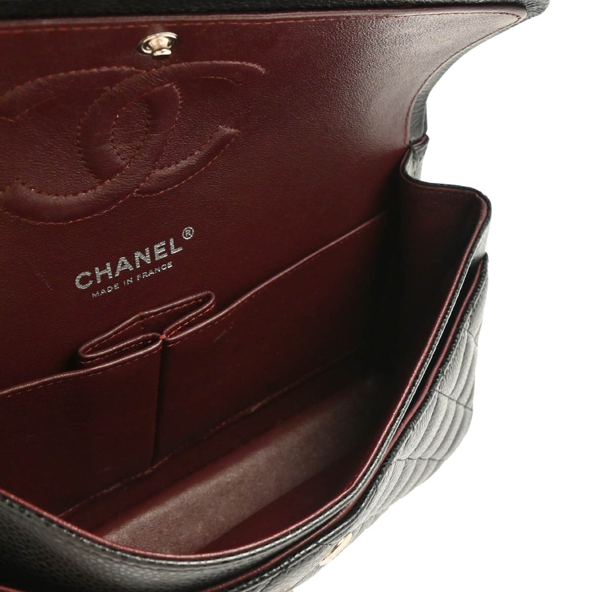 Chanel 2017-2018 Black Caviar Medium Classic Double Flap Shoulder Bag