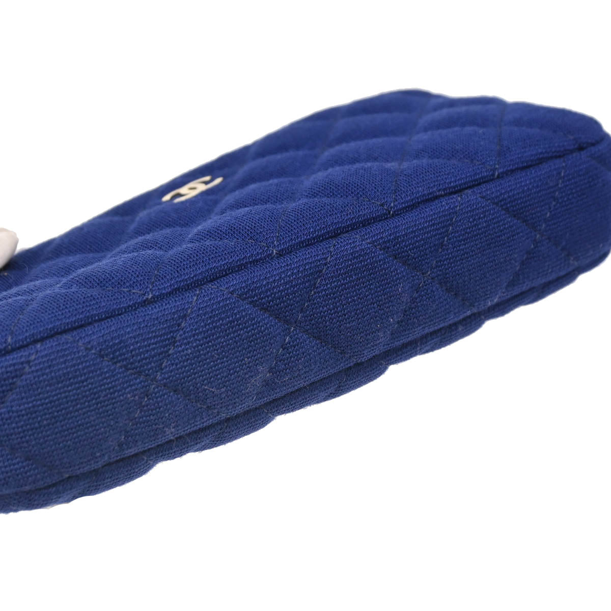 Chanel 2019 Blue Cotton WOC Shoulder Wallet Bag